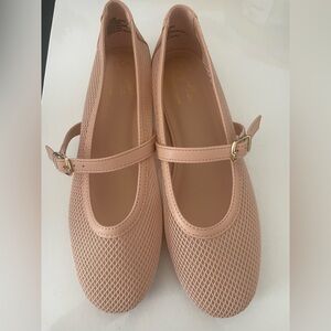 Seychelles Mesh Mary Jane Flats in Blush
